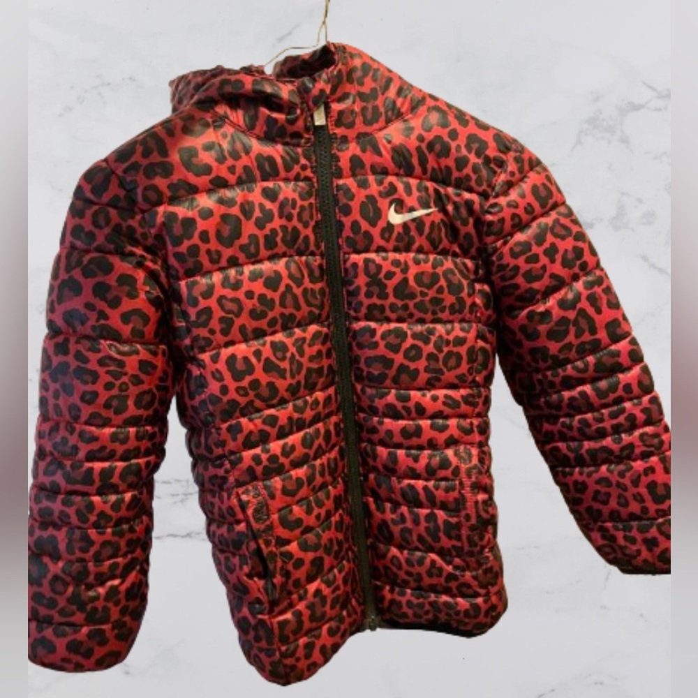 Nike Puffer Leopard Print Coat. Girls Size 6x